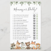 Woodland Animals Baby shower Mama of Papa (Voorkant)