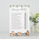 Woodland Animals Baby shower Mama of Pappa Game (Staand voorkant)