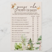 Woodland Animals Baby shower Mama of Pappa Game Flyer (Voorkant)