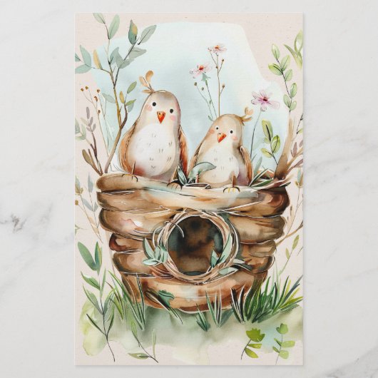 Woodland Animals Baby shower Mama of Pappa Game Flyer (Achterkant)