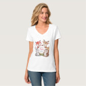 Woodland Animals Baby shower Mama van Baby om te z T-shirt (Voorkant volledig)