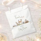 Woodland Animals Baby shower met naam Dank u Bedankzakje (Geknipt)