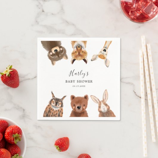 Woodland Animals Baby shower Napkins Servet (Insitu)