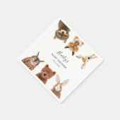 Woodland Animals Baby shower Napkins Servet (Hoek)