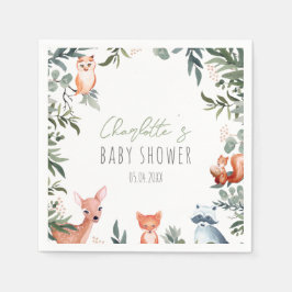 Woodland Animals Baby shower Napkins Servet