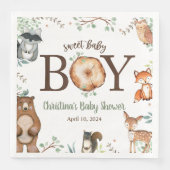 Woodland Animals Baby shower Napkins Servet (Voorkant)