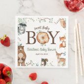 Woodland Animals Baby shower Napkins Servet (Insitu)