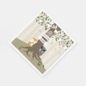 Woodland Animals Baby shower - Neutraal Servetten (Hoek)