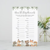 Woodland Animals Baby shower Noem de Baby Animals (Staand voorkant)