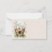 Woodland Animals Baby shower Ouderschap Tips Notitiekaartje (Achterkant)