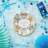 Woodland Animals Baby Shower Paper Plates Papieren Bordje (Feest)