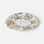 Woodland Animals Baby Shower Paper Plates Papieren Bordje (Gekanteld)