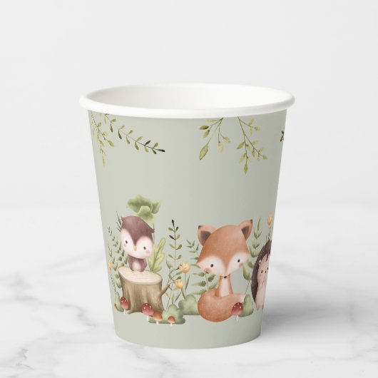 Woodland Animals Baby shower papieren bekers (Voorkant)