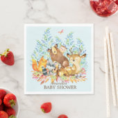 Woodland Animals Baby shower papieren servetten (Insitu)