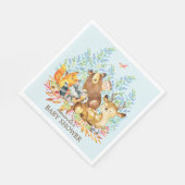 Woodland Animals Baby shower papieren servetten (Hoek)
