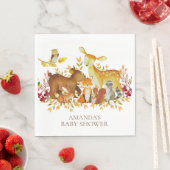 Woodland Animals Baby shower papieren servetten (Insitu)