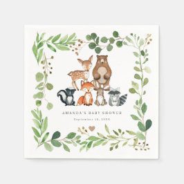 Woodland Animals Baby Shower Party Paper Napkins Servet