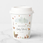 Woodland Animals Baby shower Party Papieren Bekers (Achterkant)