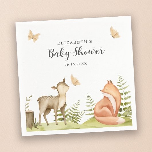 Woodland Animals Baby shower Party Servet