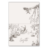 Woodland Animals Baby shower Place Card Kaart (Voorkant)