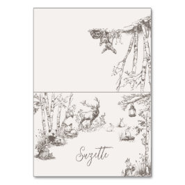 Woodland Animals Baby shower Place Card Kaart