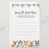 Woodland Animals Baby shower raadt de zoete Mess (Voorkant / Achterkant)