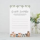 Woodland Animals Baby shower raadt de zoete Mess (Staand voorkant)