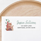 Woodland Animals Baby shower Return Address Etiket