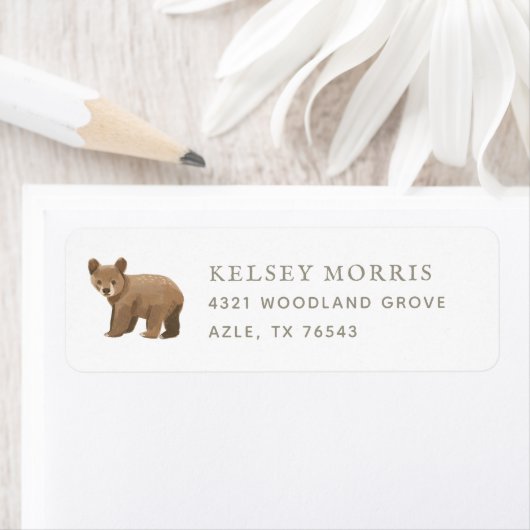 Woodland Animals Baby shower Return Address Etiket (Insitu)