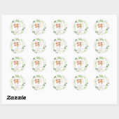 Woodland Animals Baby Shower  Ronde Sticker (Vel)