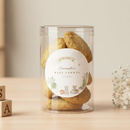 Woodland Animals Baby Shower Ronde Sticker