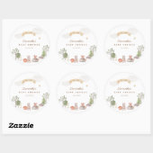 Woodland Animals Baby Shower Ronde Sticker (Vel)