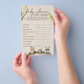 Woodland Animals Baby shower Scattegories spel Flyer (Hand)