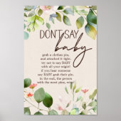 Woodland Animals Baby shower Spelbord Poster (Voorkant)