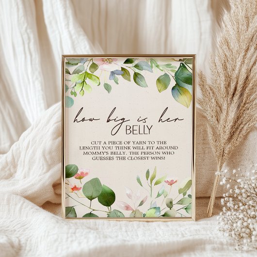 Woodland Animals Baby shower Spelbord Poster