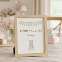 Woodland Animals Baby Shower Tabletop Sign