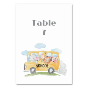 Woodland Animals Baby shower tafel Kaart