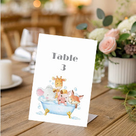 Woodland Animals Baby shower tafel Kaart