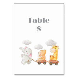 Woodland Animals Baby shower tafel Kaart