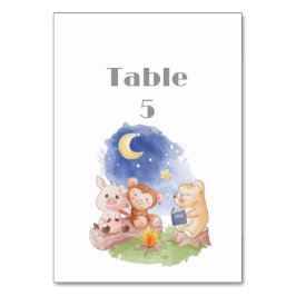 Woodland Animals Baby shower tafel Kaart