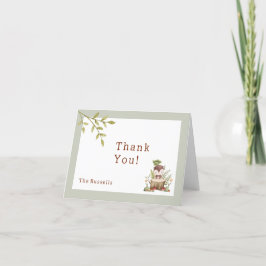 Woodland Animals Baby shower Uil Bedankt