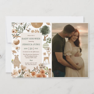 Woodland Animals Baby shower Uitnodiging