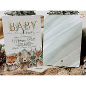 Woodland Animals Baby shower Uitnodiging Jongen Be