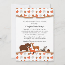 Woodland Animals Baby shower / verjaardagsfeestje Kaart
