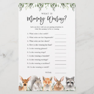 Woodland Animals Baby shower Wat draagt mama?