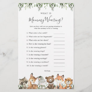 Woodland Animals Baby shower Wat draagt mama?
