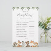 Woodland Animals Baby shower Wat draagt mama? (Staand voorkant)