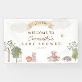 Woodland Animals Baby Shower Welcome Banner (Horizontaal)
