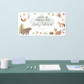 Woodland Animals Baby shower Welkom Spandoek (Beurs)