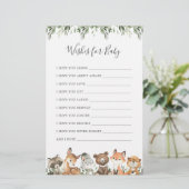 Woodland Animals Baby shower Wishes voor Baby (Staand voorkant)